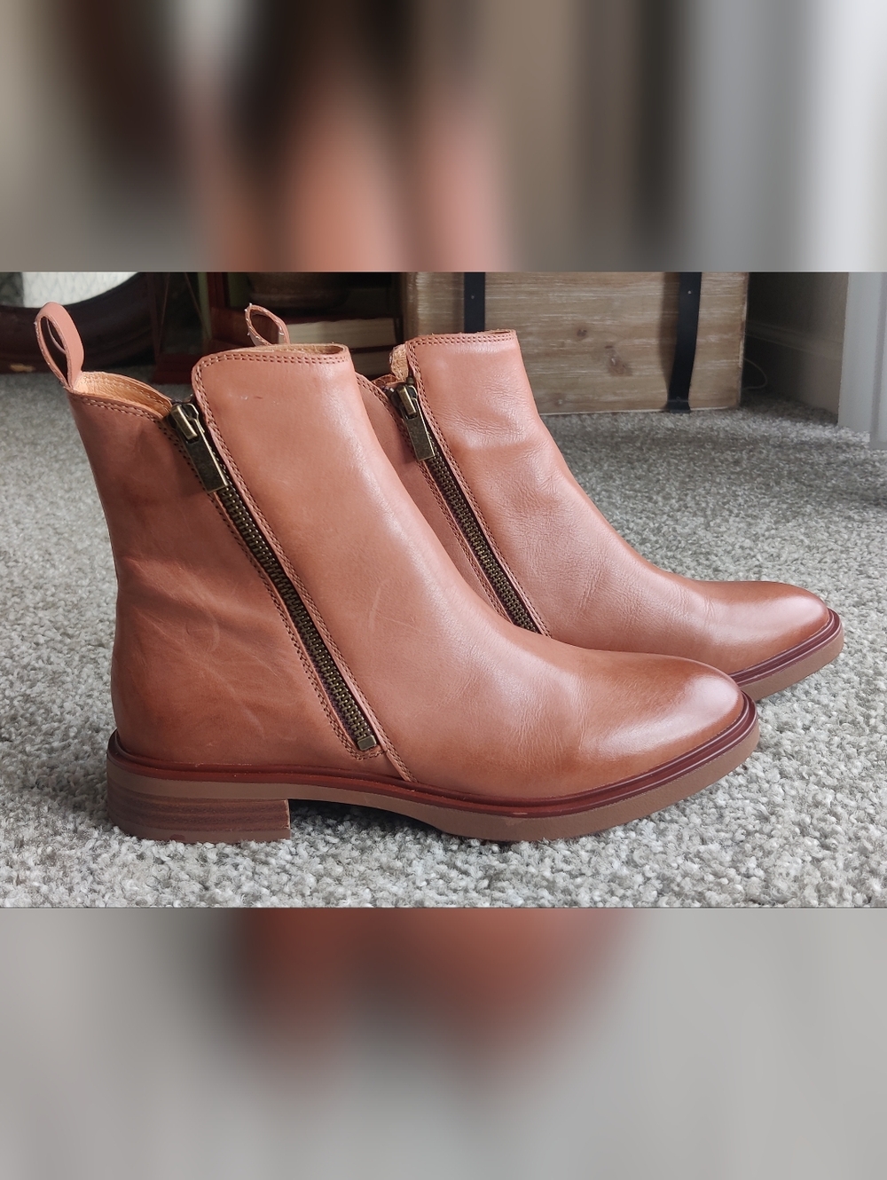 EOS Blaine Boot - Tan Leather Ankle Boot EU 38 (Size 8) - Picture 3 of 10